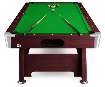 Hop-Sport Biliardový stôl Vip Extra 9 FT višňovo/zelený