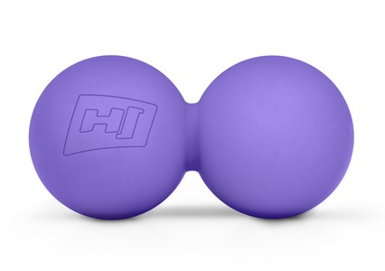 Dvojitá masážna loptička 63mm - fialová