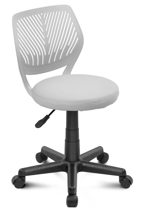 Kancelárska stolička Smart s okrúhlym sedadlom - šedá